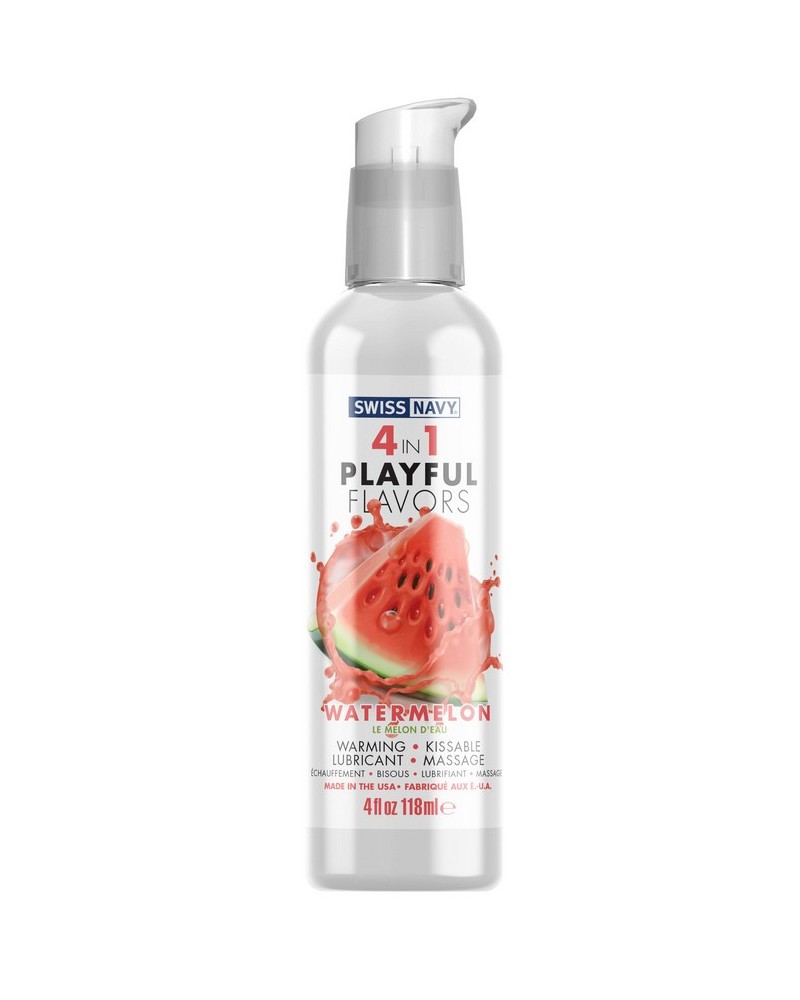 Lubrifiant Aromatisé 4-en-1 Playful Flavors Pastèque 118ml sextoys et accessoires sur La Boutique du Hard