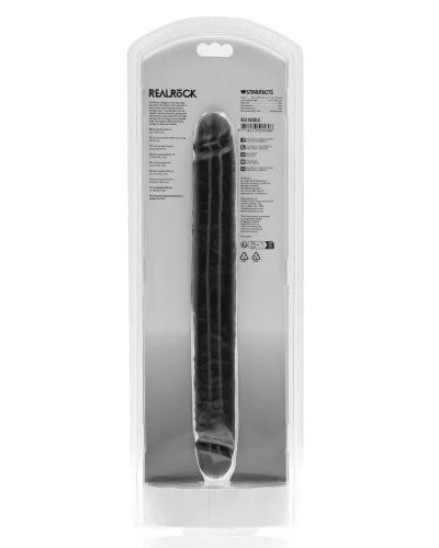 Double Gode Straight Slim 30.5 x 3.5cm Noir sextoys et accessoires sur La Boutique du Hard