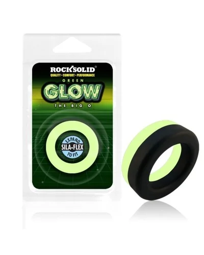 Cockring Phosphorescent The Big O 32 mm Noir-Vert sextoys et accessoires sur La Boutique du Hard