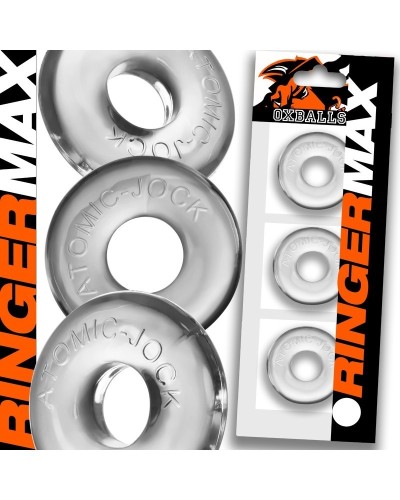 Lot de 3 Cockrings Ringer Max 20 mm Transparents sextoys et accessoires sur La Boutique du Hard