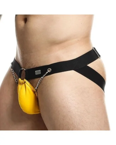 Jockstrap Ring & Chain Dngeon Jaune sextoys et accessoires sur La Boutique du Hard