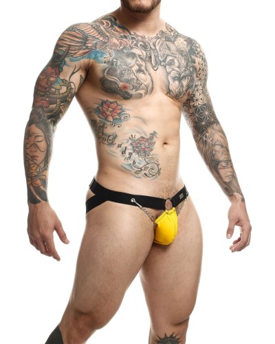 Jockstrap Ring & Chain Dngeon Jaune sextoys et accessoires sur La Boutique du Hard