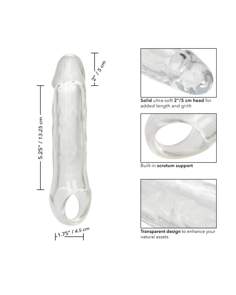 Gaine De Pénis Transparente Performance Maxx | 18 X 5 Cm | TPE Réaliste | Marque Calexotics | Neuf