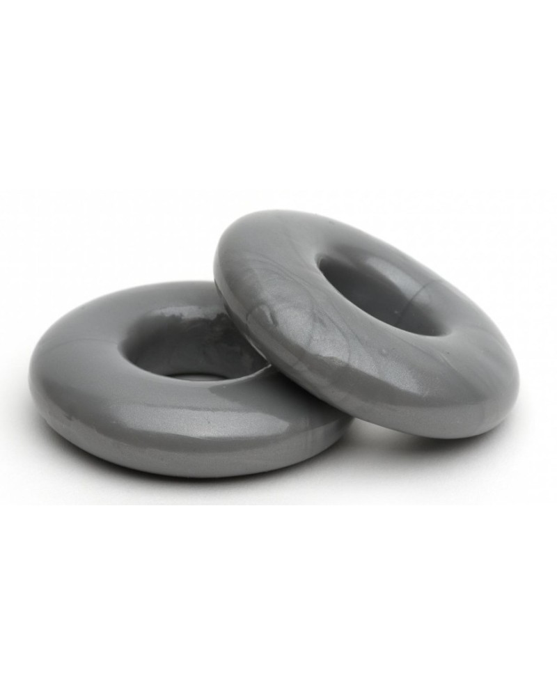 Lot de 2 Cockrings souples Stacker 20 mm Gris sextoys et accessoires sur La Boutique du Hard