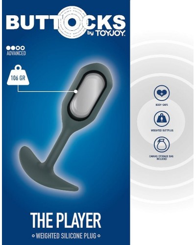 Plug lesté The Player 9.5 x 3 cm - Poids 106g sextoys et accessoires sur La Boutique du Hard