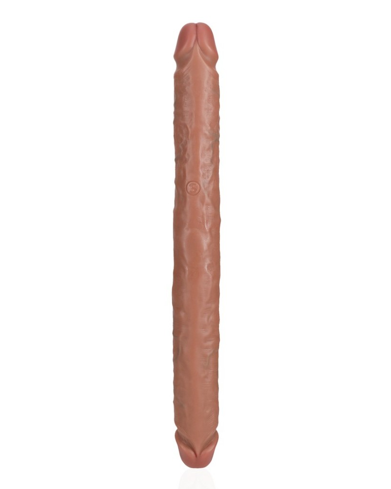 Double Gode Straight Slim 35.5 x 3.8cm Marron sextoys et accessoires sur La Boutique du Hard